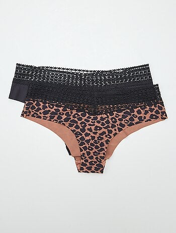 Lot de 2 shorty avec dentelle