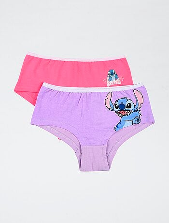 Lot de 2 shortys 'Disney' 'Stitch' en coton