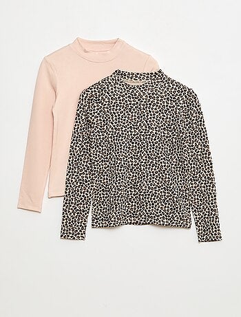 Lot de 2 t-shirt col roulé