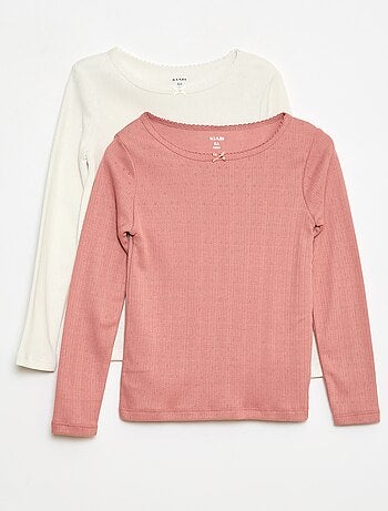 Lot de 2 t-shirts thermorégulateur en maille pointelle