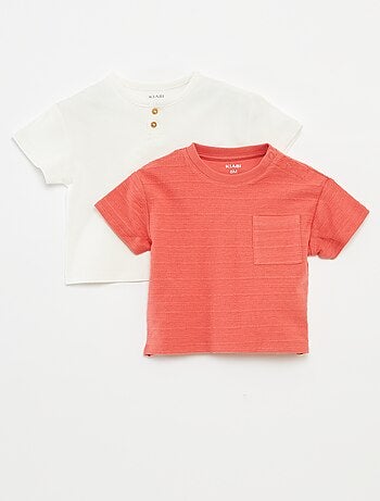 Lot de 2 t-shirts unis à manches courtes