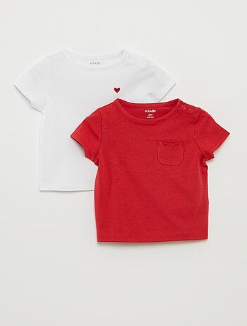 Lot de 2 t-shirts unis