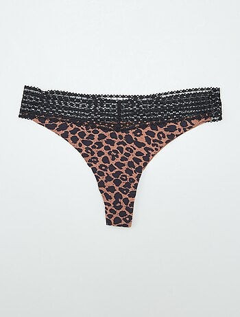 Lot de 2 tangas avec dentelle