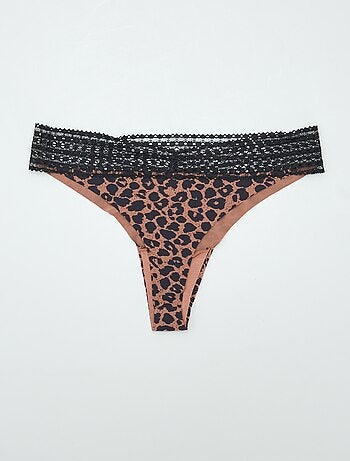 Lot de 2 tangas avec dentelle