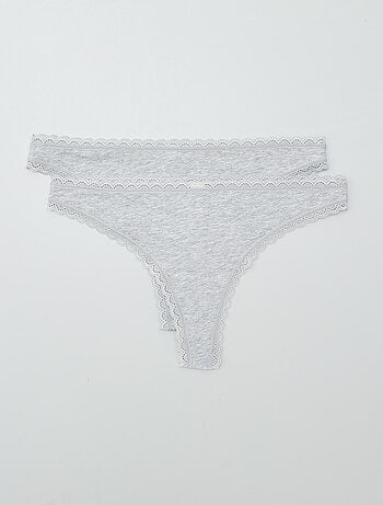 Lot de 2 tangas en coton