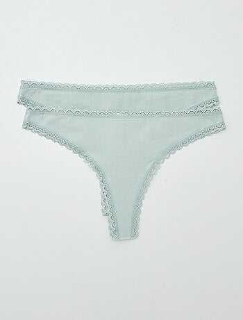 Lot de 2 tangas en coton