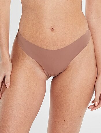 Lot de 2 tangas invisibles en microfibre