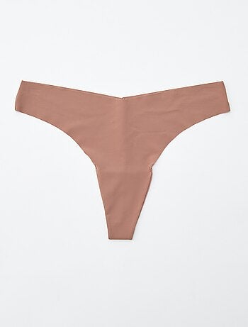 Lot de 2 tangas invisibles en microfibre