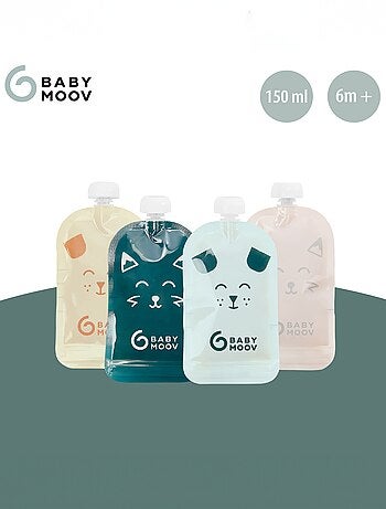 Lot de 20 gourdes réutilisables 'BabyMoov'