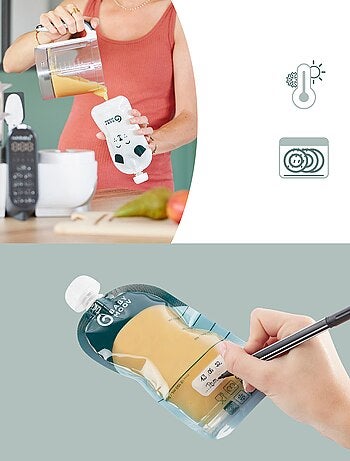 Lot de 20 gourdes réutilisables 'BabyMoov'