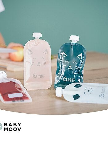 Lot de 20 gourdes réutilisables 'BabyMoov'