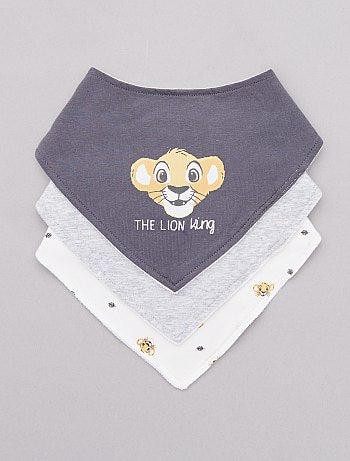 Lot de 3 bavoirs bandana 'Le Roi Lion' - Kiabi
