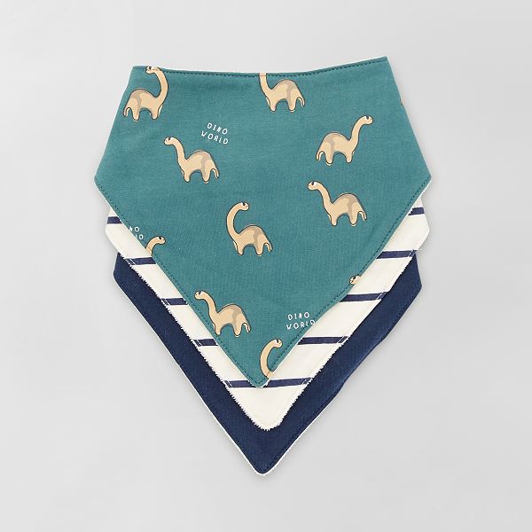 Lot De 3 Bavoirs Bandana Bebe Garcon Vert Kiabi 5 00