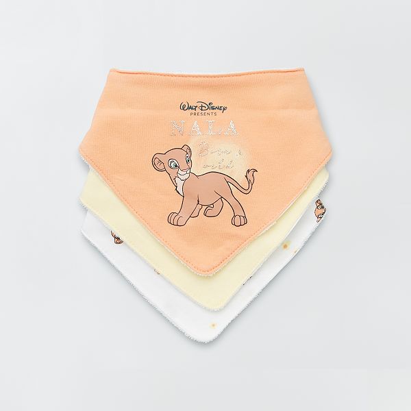 Lot De 3 Bavoirs En Triangle Disney Bebe Fille Blanc Kiabi 4 90