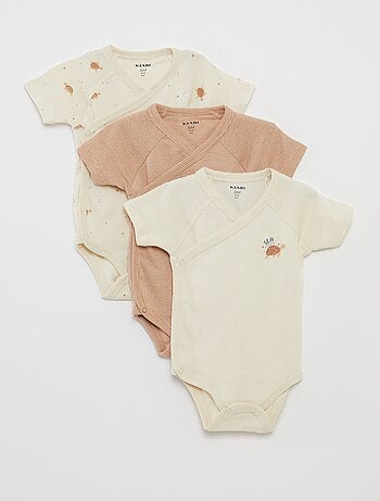 Lot de 3 bodies avec col croisé