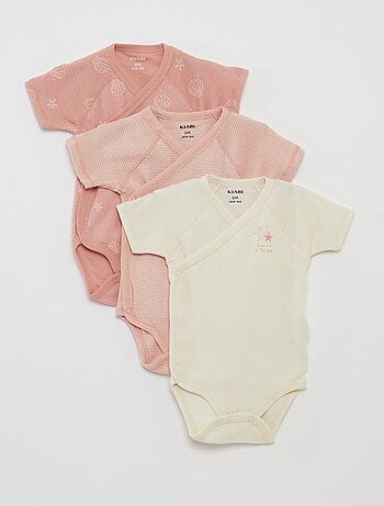 Lot de 3 bodies avec col croisé