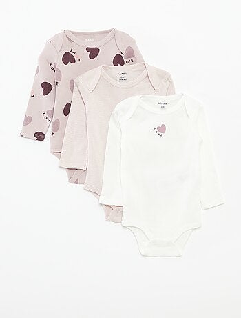 Lot de 3 bodies manches longues