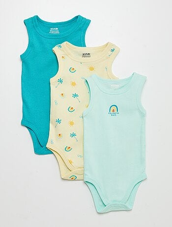 Lot de 3 bodies sans manches