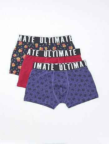 Lot de 3 boxers fantaisie