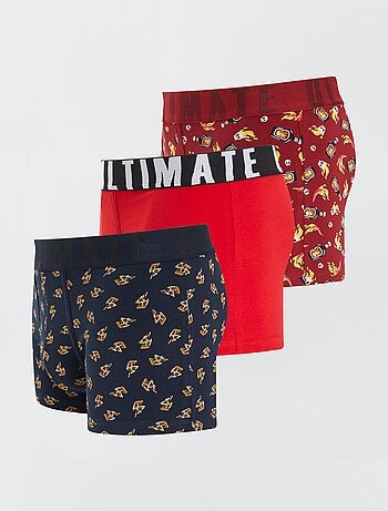 Lot de 3 boxers fantaisie