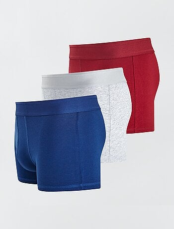 Lot de 3 boxers unis