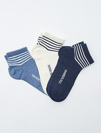 Lot de 3 chaussettes rayées