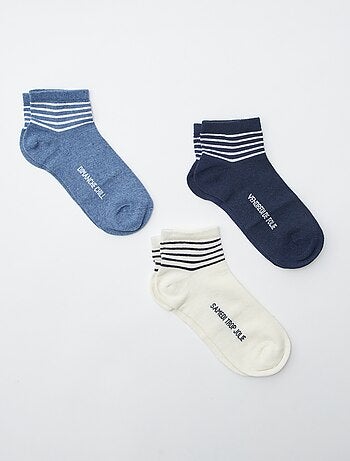 Lot de 3 chaussettes rayées