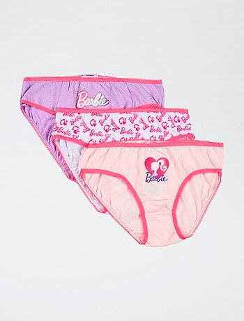 Lot de 3 culottes 'Barbie' en coton