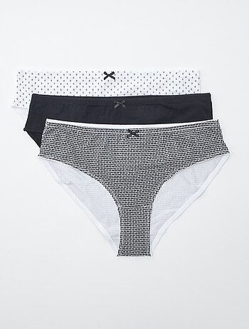 Lot de 3 culottes en coton stretch