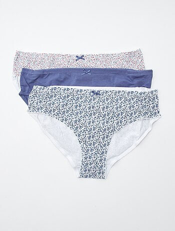 Lot de 3 culottes en coton stretch