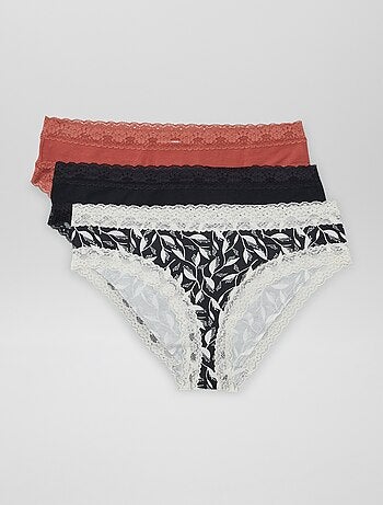 Lot de 3 culottes en dentelle