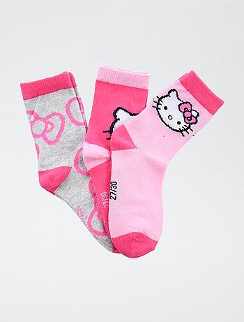 Lot de 3 paires de chaussette 'Hello Kitty' en coton