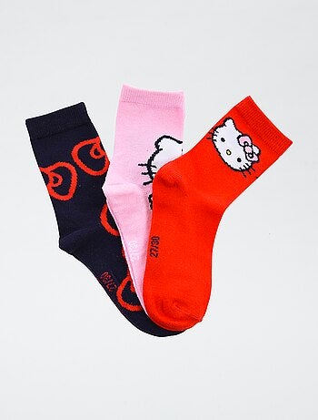 Lot de 3 paires de chaussette 'Hello Kitty' en coton