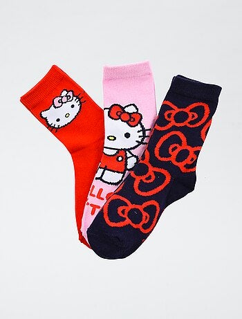 Lot de 3 paires de chaussette 'Hello Kitty' en coton