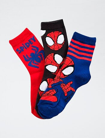 Lot de 3 paires de chaussette 'Marvel' 'Spiderman' en coton