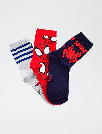 Lot de 3 paires de chaussette 'Marvel' 'Spiderman' en coton