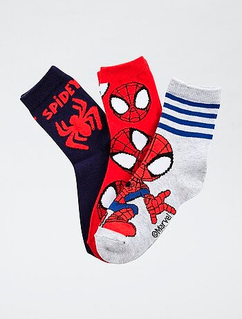 Lot de 3 paires de chaussette 'Marvel' 'Spiderman' en coton