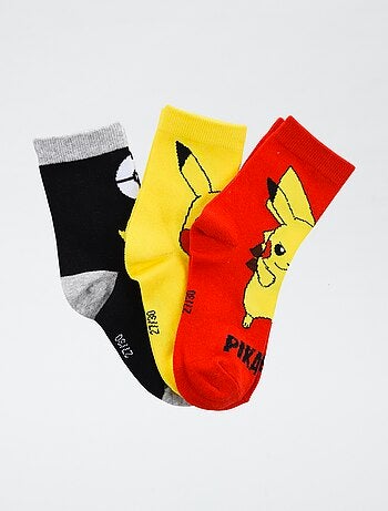 Lot de 3 paires de chaussette 'Pokémon' en coton