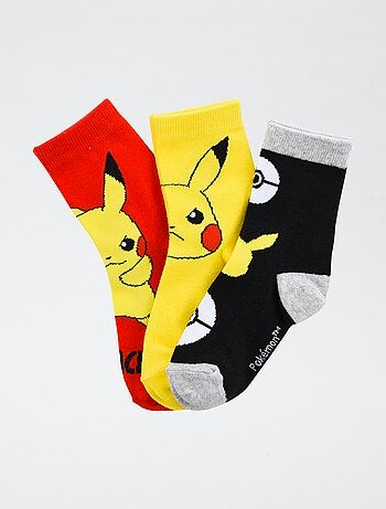 Lot de 3 paires de chaussette 'Pokémon' en coton