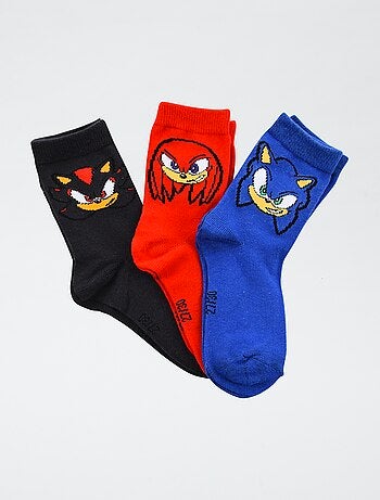 Lot de 3 paires de chaussette 'Sonic' en coton