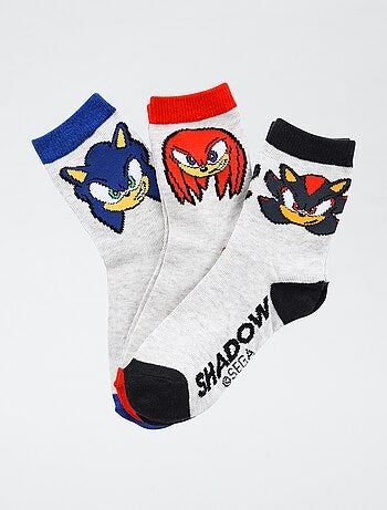 Lot de 3 paires de chaussette 'Sonic' en coton