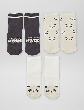 Lot de 3 paires de chaussettes antidérapantes