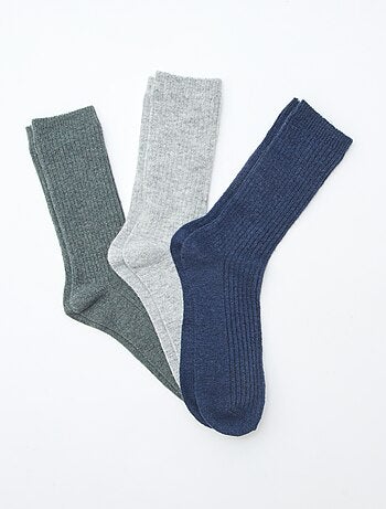 Lot de 3 paires de chaussettes en laine chaude