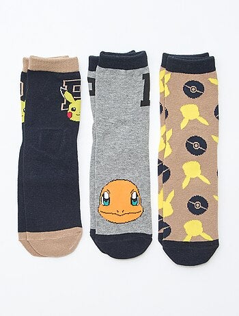 Lot de 3 paires de chaussettes imprimées 'Pokémon' à tiges hautes