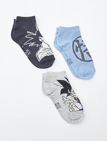 Lot de 3 paires de chaussettes invisibles 'Dragon Ball Z'