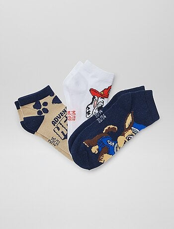 Lot de 3 paires de chaussettes invisibles 'Pat Patrouille'
