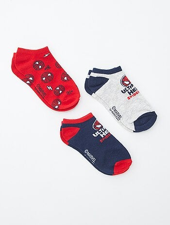 Lot de 3 paires de chaussettes invisibles 'Spider Man' 'Marvel'