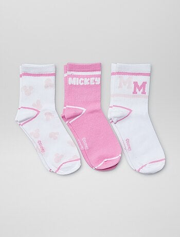Lot de 3 paires de chaussettes 'Mickey' et 'Minnie'