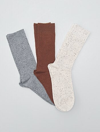Lot de 3 paires de chaussettes mouchetées