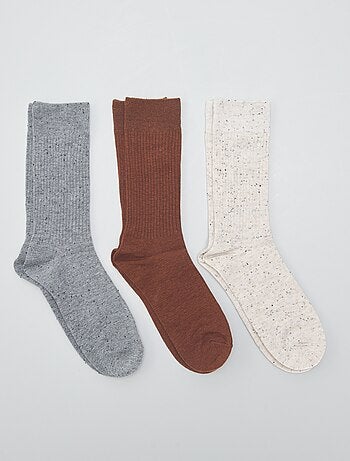 Lot de 3 paires de chaussettes mouchetées